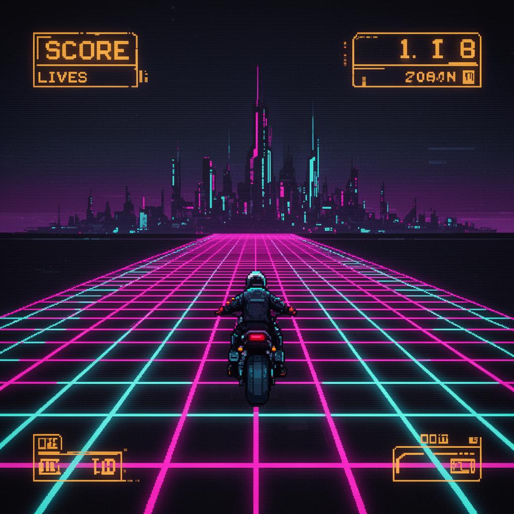 NEON GRID RIDER — Cyberpunk Novel by SYNTHLAB